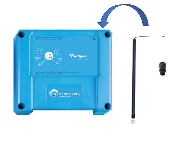 Extra niveaumeting voor zwembad op CONNECT PRO meet- en controledoos - lengte 50 cm voor 20 liter container waterbehandeling (pH+, pH-, chloor, anti-alg, vlokmiddel …)