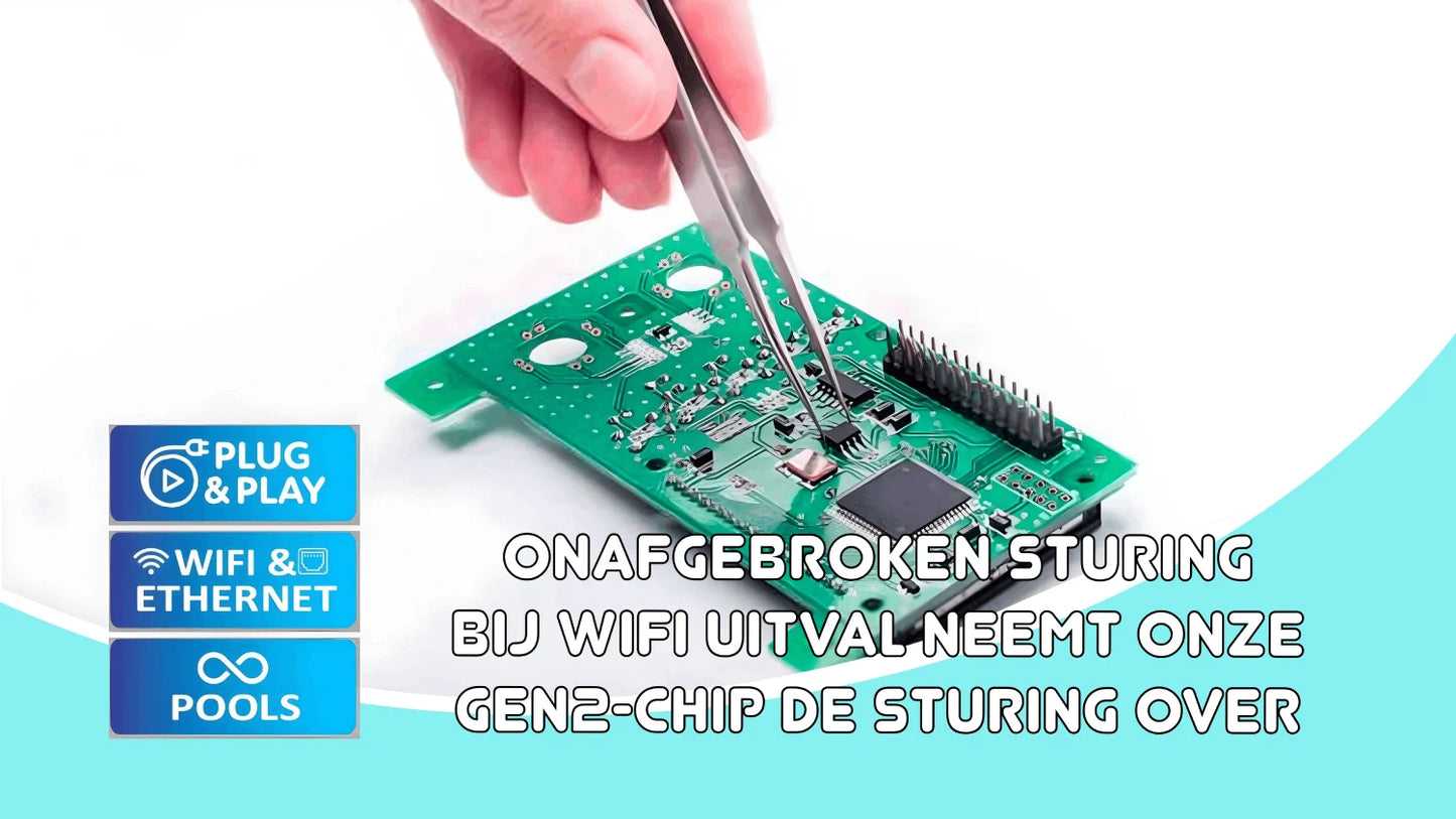 Zoutelektrolyse SR zelfbouwpakket met PH-, RX-regeling  - zwenbad tot 150m³ - WiFi | Display - Debiet regeling/Niveau in optie