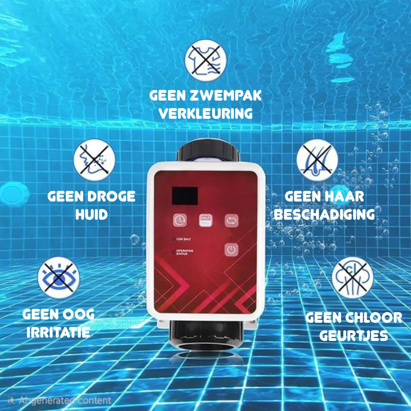 voordelen van zoutelektrolyse met de SR zout chlorinator voor zwembaden en spa