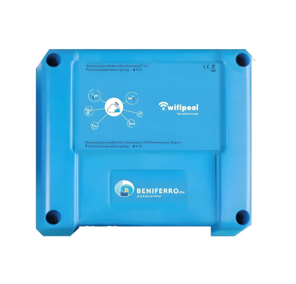 WiFiPOOL Connect-PRO meet- en stuureenheid - uitbreidbaar met pH, RX, 3x temperatuur-, flow-, 3x niveau-, druk- en conductiviteitsmeting - Ethernetaansluiting  + 4 stekkers