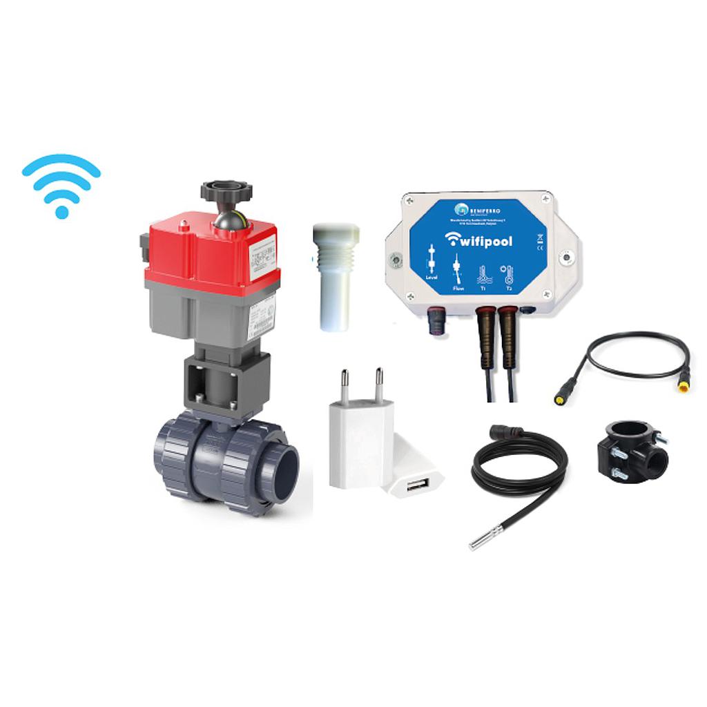 Automatische Hidro 2-wegkraan - WiFi Plug & play - 50mm L boring met TLF temperatuursensoren en -regelaar