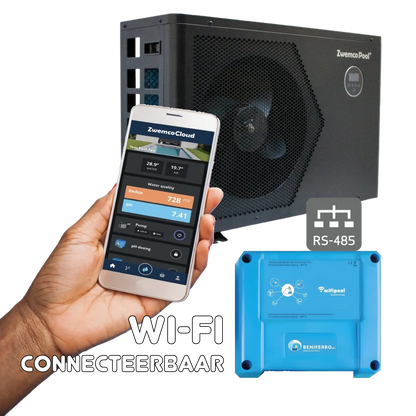 Inverter Warmtepomp 11.5 kW Zwembad tot 50 m³ - met RS485 en Zwemco WiFi interface