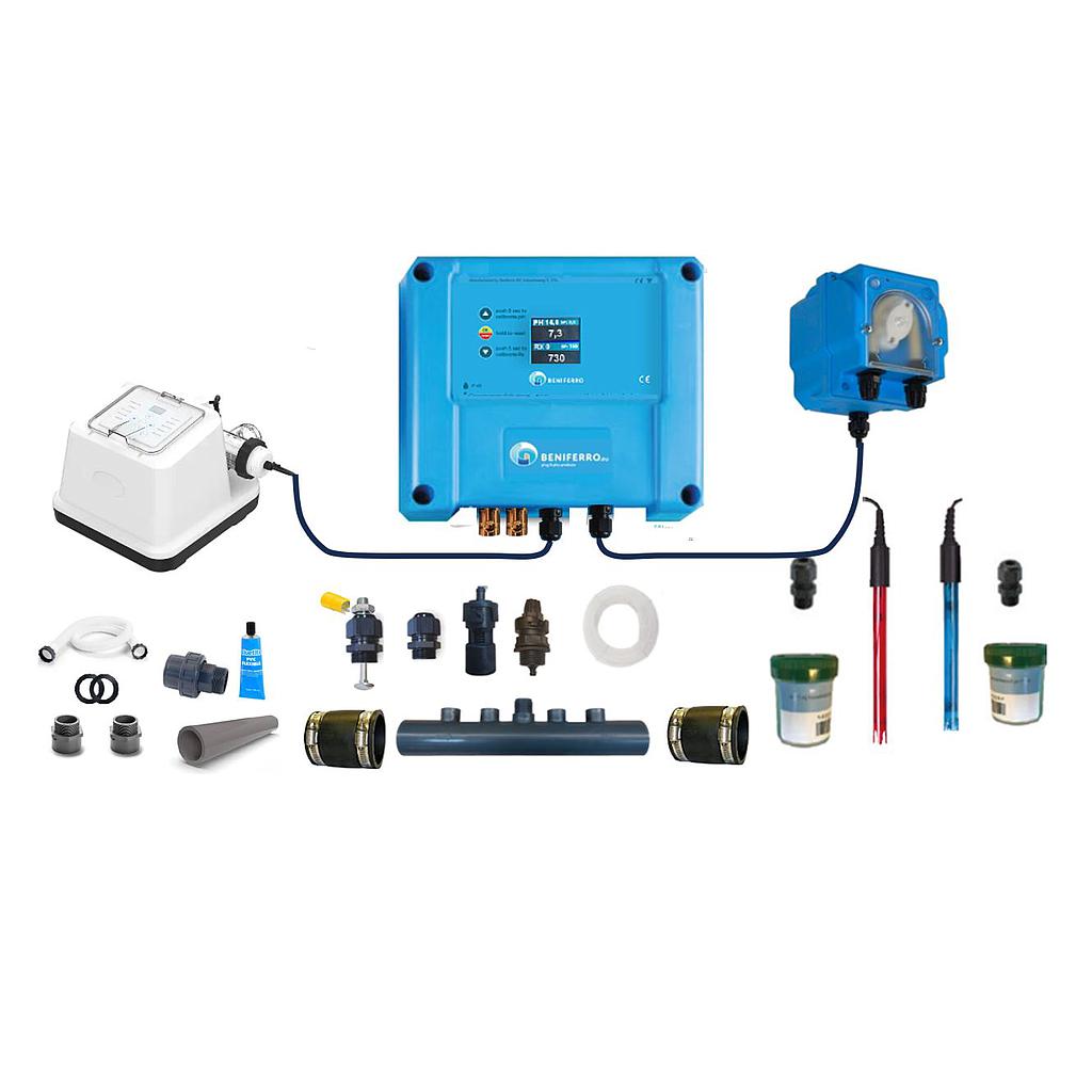 Zoutelektrolyse EL chloorgenerator - zelfbouwpakket met pH en RX regeling