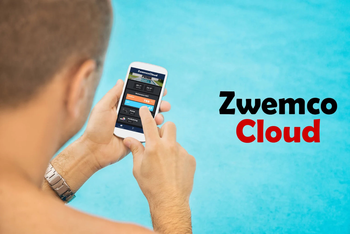 Pool Twin PRO ZwemcoCloud - flow-/level switch - 2 temp sondes, 2x  220V stekker - zwembad tot 150m³